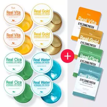 [Pretti] Настоящие гидрогелевые патчи для глаз 60 шт. + 60 шт. + бонусная маска для зоны вокруг глаз 30 шт. – Лучший набор для ухода за кожей вокруг глаз