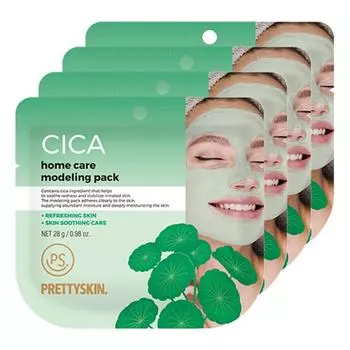 Одноразовый успокаивающий эстетический моделирующий набор Pretty Skin Cica 28 г, 4 упаковки, 1 упаковка