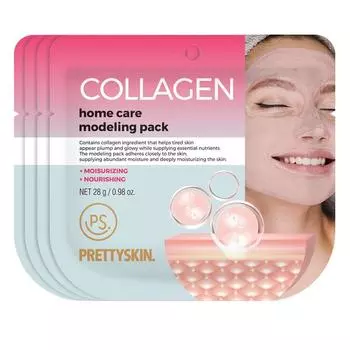 Одноразовый набор для эстетического моделирования Pretty Skin Collagen Skin Elasticity 28 г, 1 шт., 4 шт.