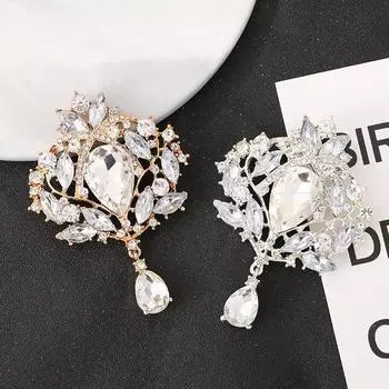 Преувеличенная атмосферная большая капля кулон брошь корсаж корсаж цветок женские булавки одежда аксессуары ювелирные изделия золотой