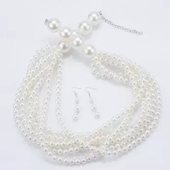 Преувеличенная длинная цепочка с жемчужинами на ключицу, многослойное ожерелье из бисера для женщин, цепочка для свитера, женская имитация жемчуга