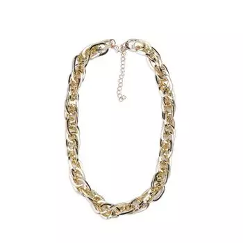 Преувеличенная индивидуальность, простая многослойная металлическая цепочка, позолоченное ожерелье, женские украшения в стиле панк