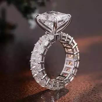 Преувеличенное геометрическое кольцо для женщины, банкетное платье с аксессуарами, модный легкий роскошный квадратный дизайн No.6