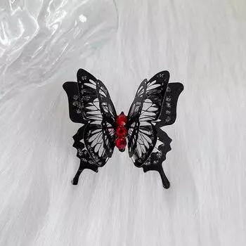 Преувеличенное индивидуальное кольцо с бабочками в стиле панк, многослойное отверстие, регулируемое кольцо Spice Girl, крутое кольцо, ювелирные изделия, эстетические аксессуары as the picture