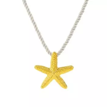 Преувеличенное ожерелье-подвеска в виде большой морской звезды для женщин, панк, белая толстая веревочная цепочка, чокер, для вечеринки, циркон белый