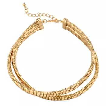 Преувеличенное ожерелье в африканском стиле, цепочка, железный материал, модное шейное украшение, идеальный подарок для женщин и мужчин золотой