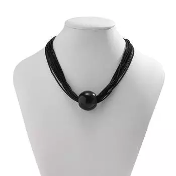 Преувеличенное панковское многослойное цепочное ожерелье простое нишевое геометрическое шарообразное персонализированное ожерелье 1