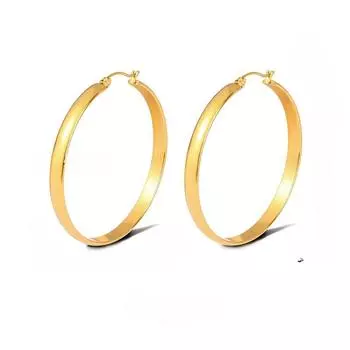 Преувеличенные атмосферные простые серьги-кольца 5 мм расширенные изогнутые поверхности Ins Серьги Cold Wind Темпераментные высококачественные серьги для женщин