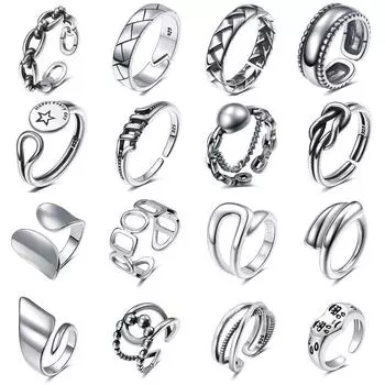 Преувеличенные европейские и американские металлические парные кольца в стиле панк HS319-6