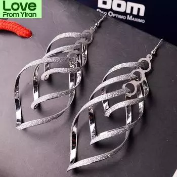 Преувеличенные европейские и американские ретро женские серьги из сплава, многоуровневые матовые спиральные серьги, модные женские украшения золотой