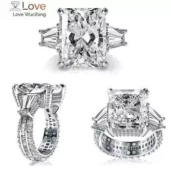 Преувеличенные кольца с фианитами для женщин, аристократичные женские роскошные аксессуары для вечеринок, ослепительный хрустальный шикарный подарок, высококачественные ювелирные изделия 10