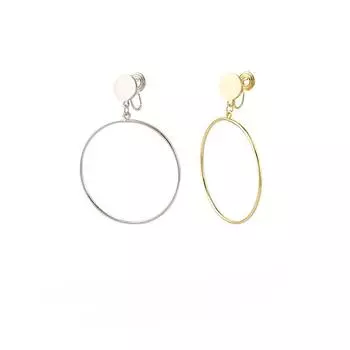 Преувеличенные круглые серьги, простые модные металлические зажимы для ушей без проколов от комаров