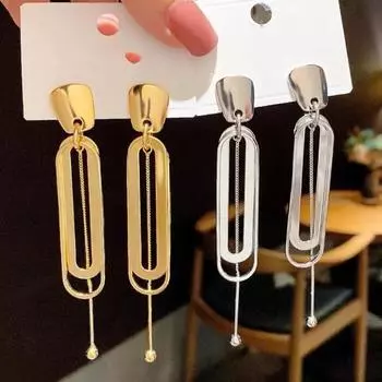 Преувеличенные серьги со стильной индивидуальностью, серьги с высоким чувством темперамента, новые модные серьги с кисточками для девочек в 2024 году, корейское серебро золотой