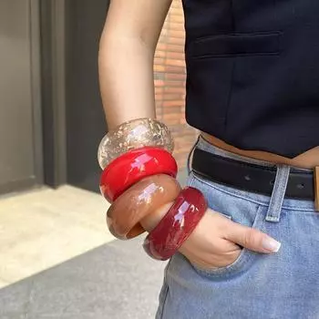 Преувеличенные широкие массивные браслеты винтажные геометрические браслеты с подвесками подарки для женщин и девочек света кофе