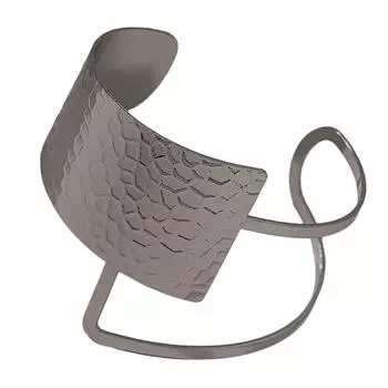 Преувеличенный браслет с открытым манжетом для женщин, регулируемый размер, браслет-манжета, нерегулярный хип-хоп панк геометрический аксессуар для запястья света кофе