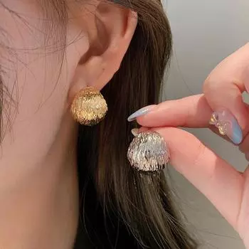 Преувеличенный дизайн матовых металлических сережек для женщин корейские готические серьги-подвески для девушек простые модные ювелирные аксессуары