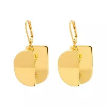 Преувеличенный металлический дизайн, чувство нерегулярных геометрических трехмерных оригами-сережек, серьги женские модные классные серьги, чувство золотой