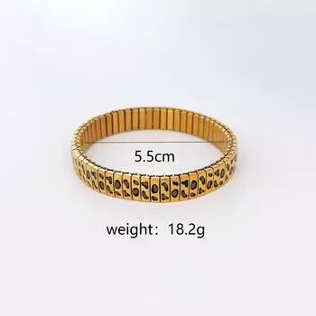 Преувеличенный модный браслет с леопардовым принтом, золотой браслет с леопардовым принтом, ретро-браслет с леопардовым принтом для женщин