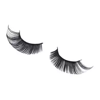 Преувеличенный сценический фиолетовый макияж, густые накладные ресницы ручной работы, а также длинные цветные ресницы фиолетовый