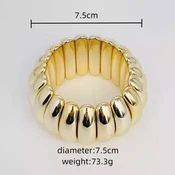 Преувеличенный трендовый уличный снимок, простой спиральный браслет-змея с кольцом B, персонализированный модный браслет с гальваническим покрытием золотой