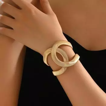 Преувеличенный женский браслет ювелирные изделия личность пружинный складной браслет с обмоткой золотой