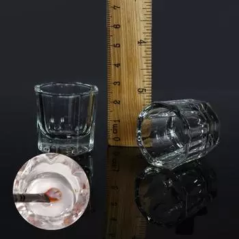 Превосходная гладкая кромка портативная ванночка для ногтей художественная жидкая пудра стеклянная чашка принадлежности