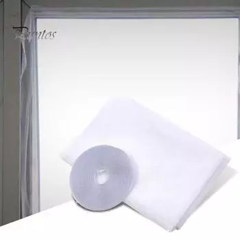 Превосходная самоклеящаяся легкая москитная сетка для окон в помещении своими руками с мелкой сеткой для дома L серый