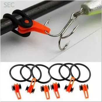 Превосходное качество, 10 крючков, безопасные приманки, крючки Fuji, безопасное хранение для удочки SED13 10pcs чёрный