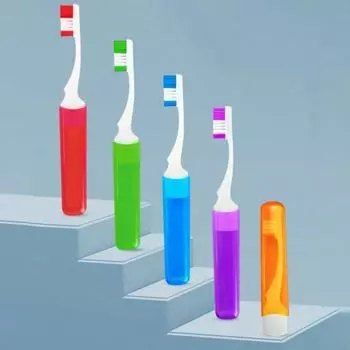 Превосходное сцепление Удобная легкая складная зубная щетка аварийного типа для путешествий для кемпинга синий