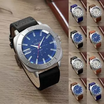 Превосходные мужские повседневные аналоговые наручные часы с ремешком из нержавеющей стали One Size