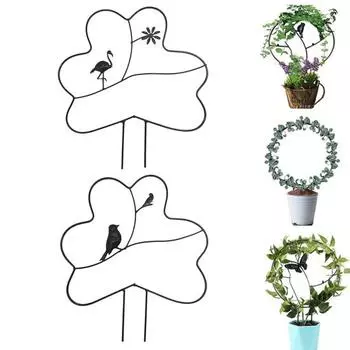 Превосходные устойчивые товары для дома, вьющиеся растения, бесплатная металлическая опора для стебля виноградной лозы для сада A чёрный