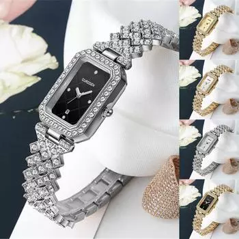 Превосходные женские повседневные аналоговые наручные часы с ремешком из нержавеющей стали