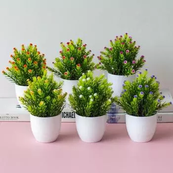 Превосходный искусственный цветок, компактный, длительный срок службы, легкий уход оранжевый