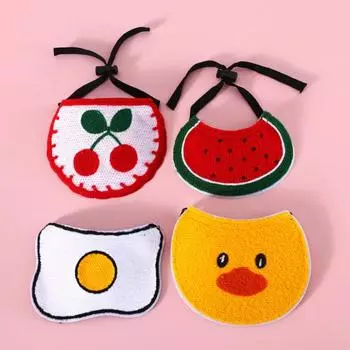 Превосходный износостойкий супер мягкий нагрудник для кошек и собак, мультяшный шейный платок со слюной, реквизит для фотосъемки, аксессуары для домашних животных жёлтый