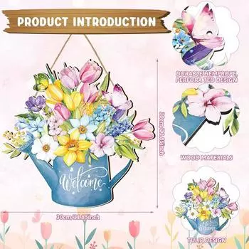 Превосходный, привлекающий внимание, легко подвешиваемый приветственный знак на входной двери, декор для фермерского дома Hello Spring F