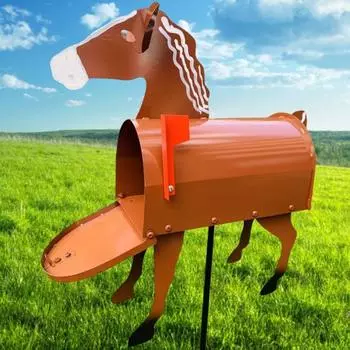Превосходный садовый почтовый ящик большой емкости, устойчивый к ржавчине, в форме лошади, коровы, курицы, украшение для фермы Chick