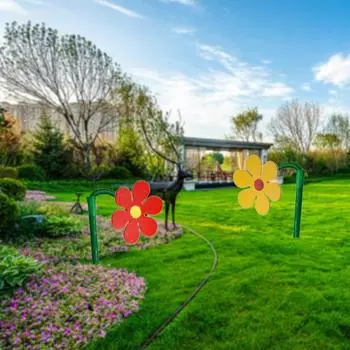 Превосходный забавный домашний разбрызгиватель для травы в форме танцующего подсолнуха для сада жёлтый