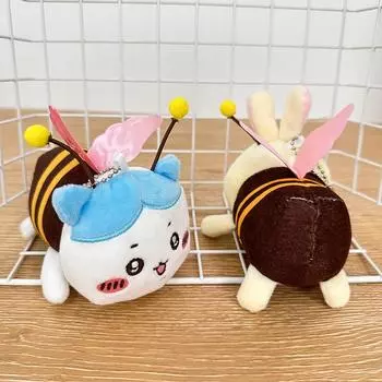 Превращается в маленькую плюшевую куклу-пчелку, подарочный кулон для школьной сумки, украшение, милый мультяшный брелок, 4-дюймовая кукла Color Mix and Match