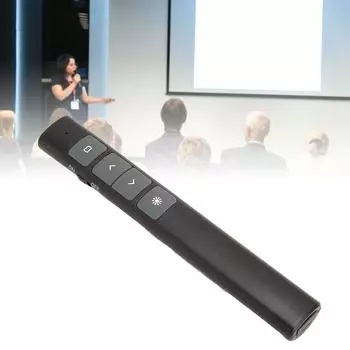 Презентационный кликер 2,4G RF чип ABS силиконовые кнопки портативный Plug and Play беспроводной пульт дистанционного управления Presenter для офиса чёрный
