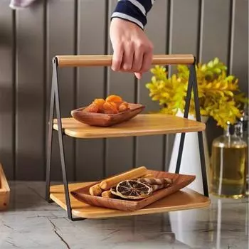 Презентационный стеллаж Mien Bamboo 2 уровня Bamboo 27x28 см