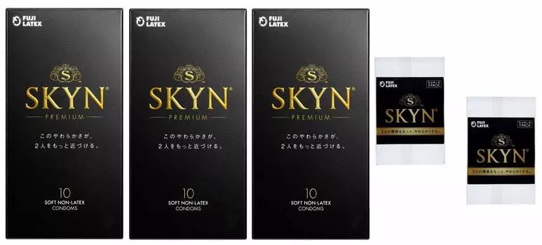 Презервативы 10 штук x 3 коробки набор из натурального латекса Fuji [SKYN Premium] [мягкие на ощупь]