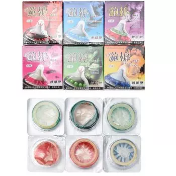 Презервативы для взрослых латексные чувствительные точечные массажные ребристые стимулирующие 6 шт