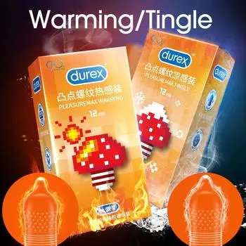 Презервативы Durex 24 шт., презервативы с шипами Fire Ice, большие точки, оргазм, массаж точки G, рукав для пениса L