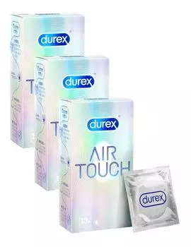 Презервативы Durex Air Touch Standard Натуральный каучуковый латекс с гелем-смазкой В комплекте 10 шт. Презервативы Durex [Набор 3]