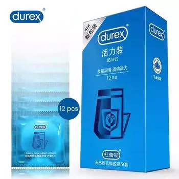 Презервативы Durex Jeans из натурального каучукового латекса 12/24 шт/коробка для взрослых
