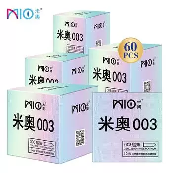 Презервативы MIO, ультратонкие смазочные презервативы из натурального латекса с гладкими рукавами для пениса и пениса M