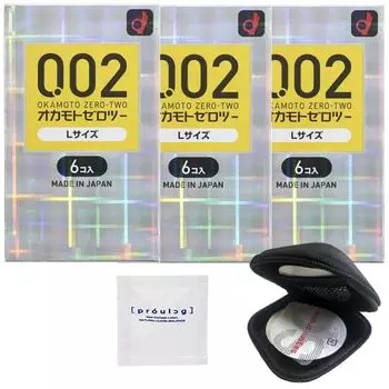 Презервативы Okamoto Okamoto Zero Two L размер 6 шт. Оригинальный чехол для презерватива Pepe Lotion Prologue 5 мл [Набор 3] 0,02 + +