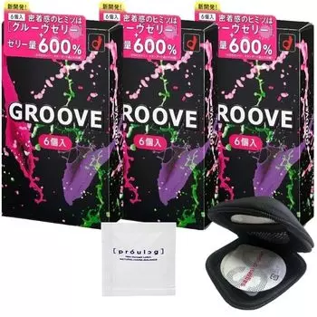 Презервативы Okamoto Презервативы Okamoto GROOVE 6 шт. Оригинальный чехол для презерватива Pepe Lotion Prologue 5 мл [Набор 3] + +