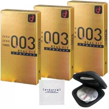 Презервативы Okamoto Rubber Okamoto Zero Zero Three Real Fit 10 штук Оригинальный чехол для презерватива Pepe Lotion Prologue 5 мл [Набор 3] 0,03 + +