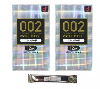 Презервативы Okamoto Zero Zero Two Standard 12 презервативов x 2 коробки со смазкой 0.02